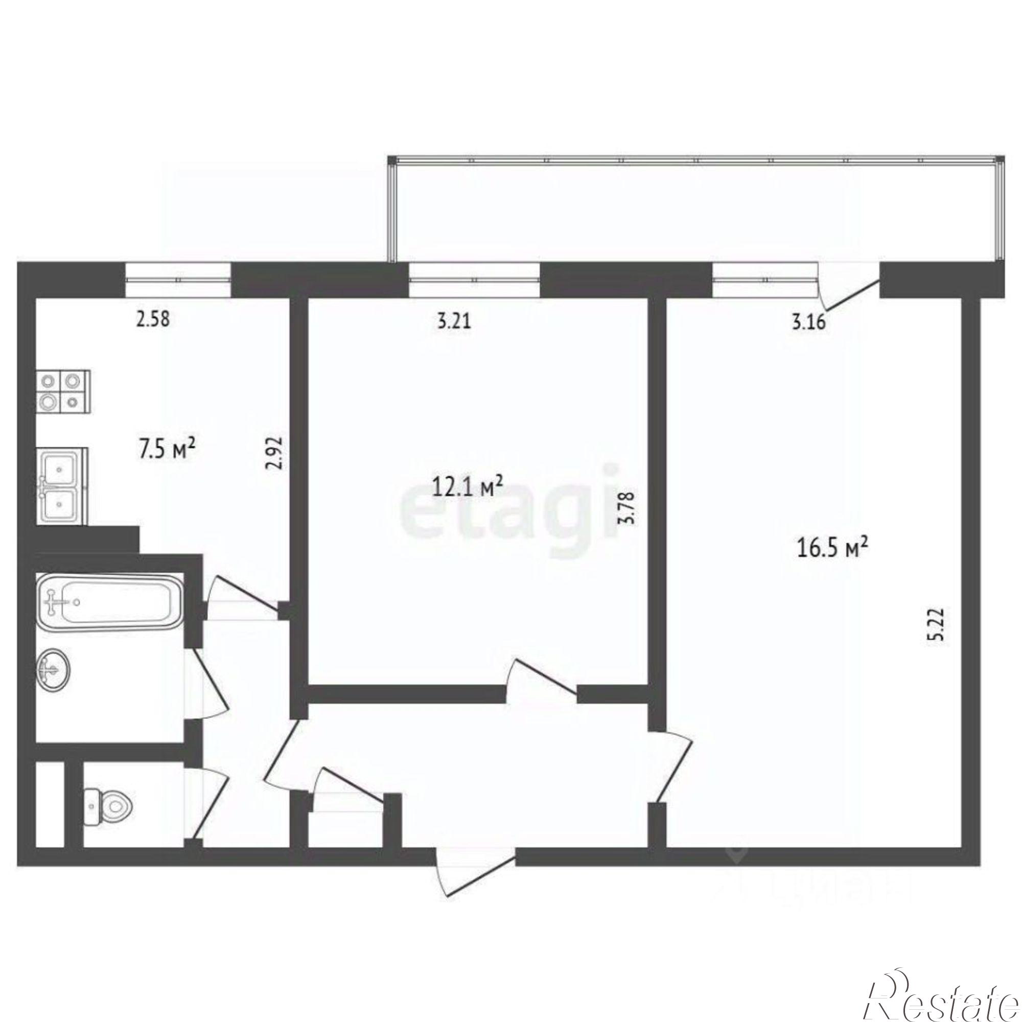 Купить квартиру за 3 950 000 рублей на ул Садовая, 8