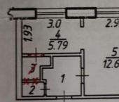 1-комн, 25кв м, этаж 4/5 Интернациональный мкр, 12