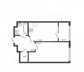 1-комн, 47кв м, этаж 14/17 улица Белгородского Полка, 78