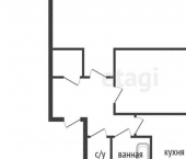 2-комн, 45кв м, этаж 3/5 Садовая улица, 43