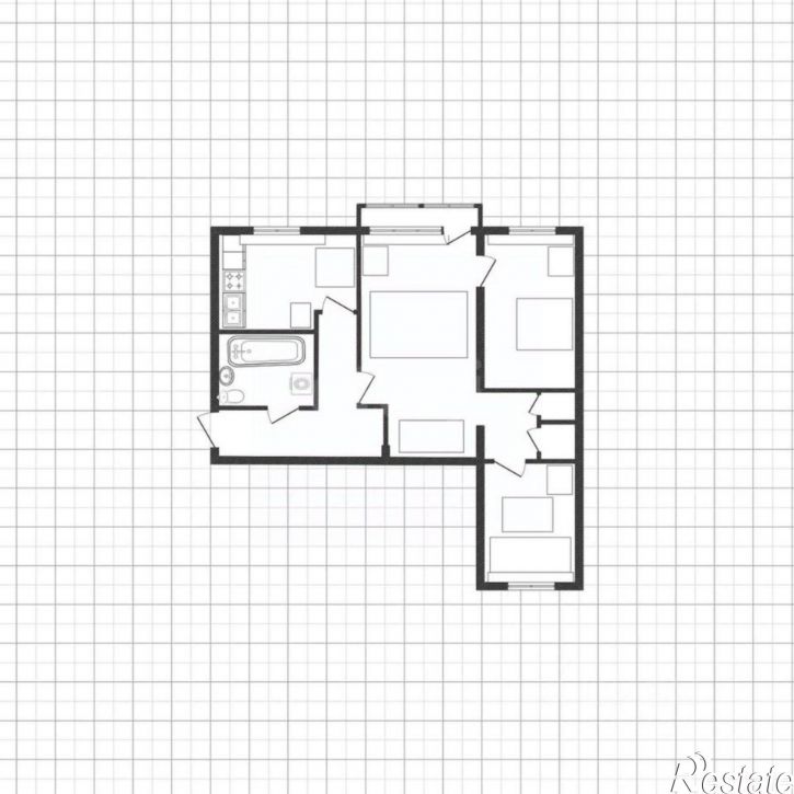 3-комн квартира ул Чайковского, 16,  д. 16