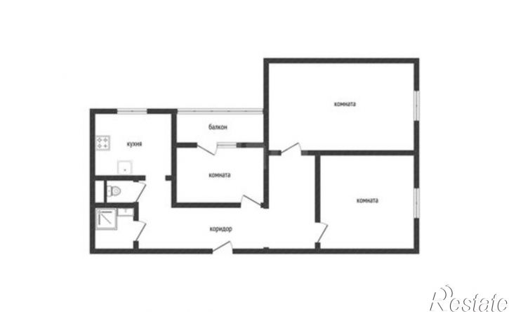 3-комн квартира Центральная улица, 2,  д. 2