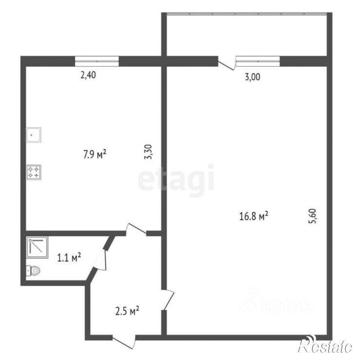 1-комн квартира