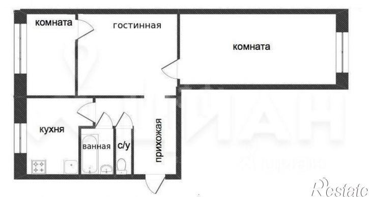 2-комн квартира