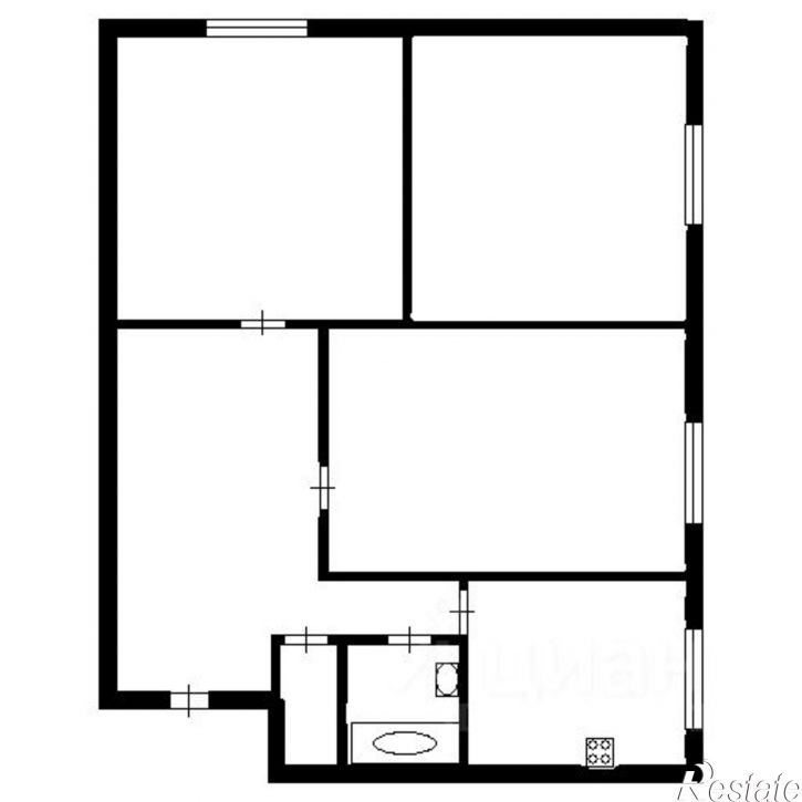 3-комн квартира улица Кирова,дом 52А