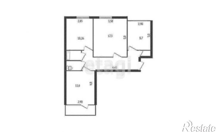3-комн квартира Старый Оскол, микрорайон Будённого, 7А