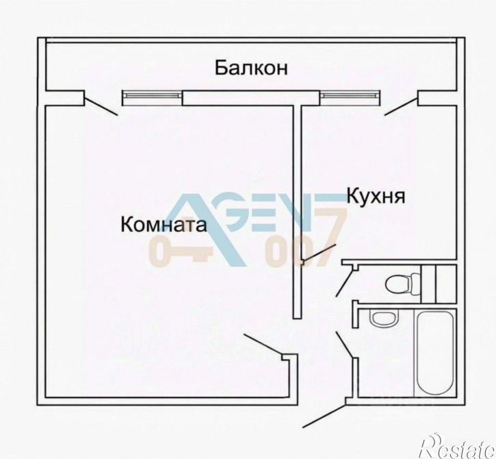 1-комн квартира улица Есенина,дом 36