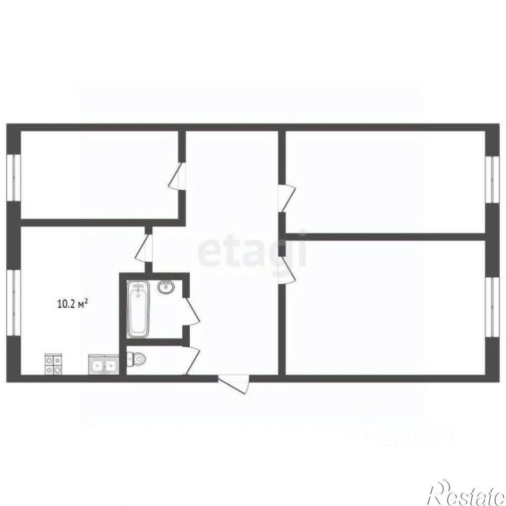 3-комн квартира